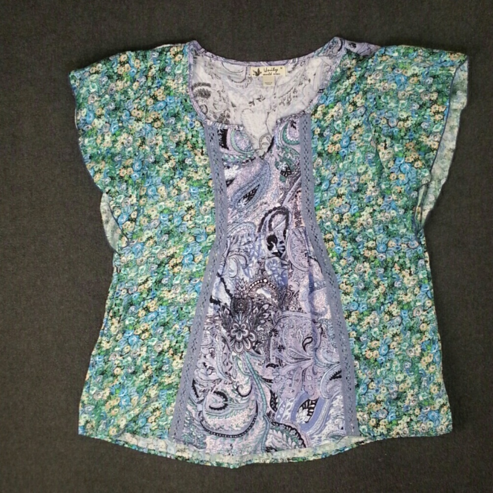Unity Boho Chic Peasant Type Top M